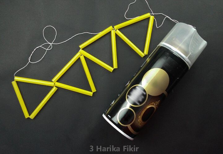 diy gold garland with pipette