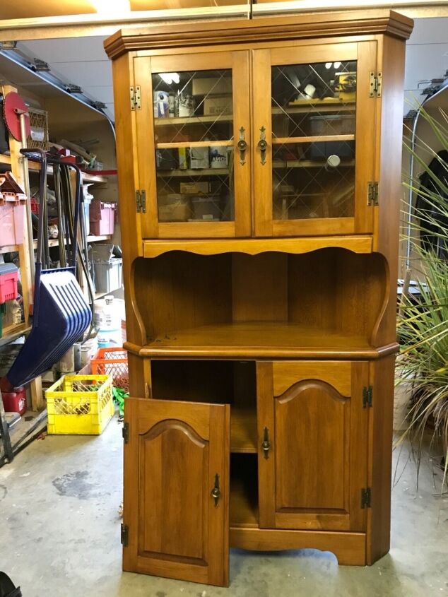 wood hutch refinish