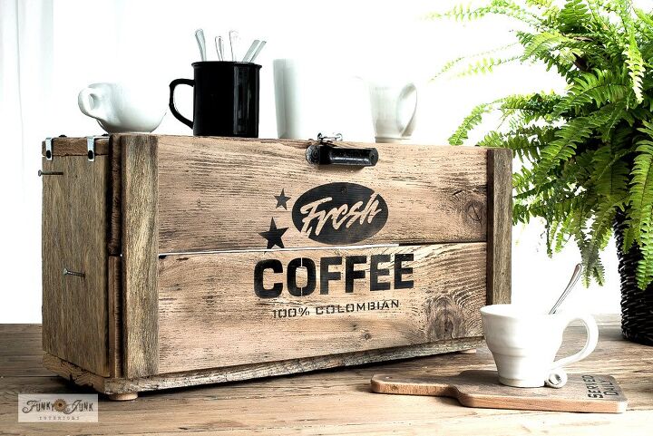 hide kitchen clutter instantly with a coffee themed appliance garage