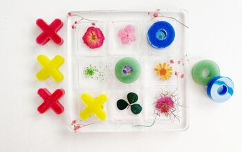 Tablero de juego de resina de flores secas y fichas de dominó de colores