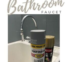 how to spray paint a bathroom faucet