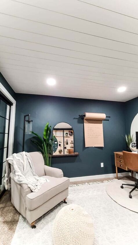 15 gorgeous home improvements that only look like they cost thousands, Shiplap Ceiling Tutorial To Cover Textured or Popcorn Ceilings