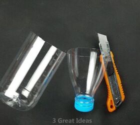 diy pen holder with plastic bottle