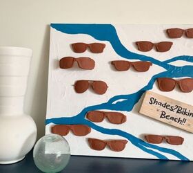 s 13 strange upcycles that made us giggle this week, Beachy artwork from old eyeglasses