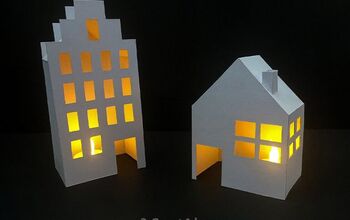 Decoración de la habitación con casas iluminadas Diy