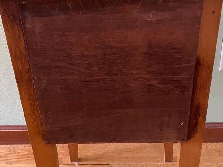q how to make the back of an end table look nice
