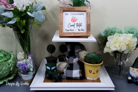 spring diy mini wood sign tiered tray signs