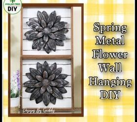 spring metal flower wall hanging