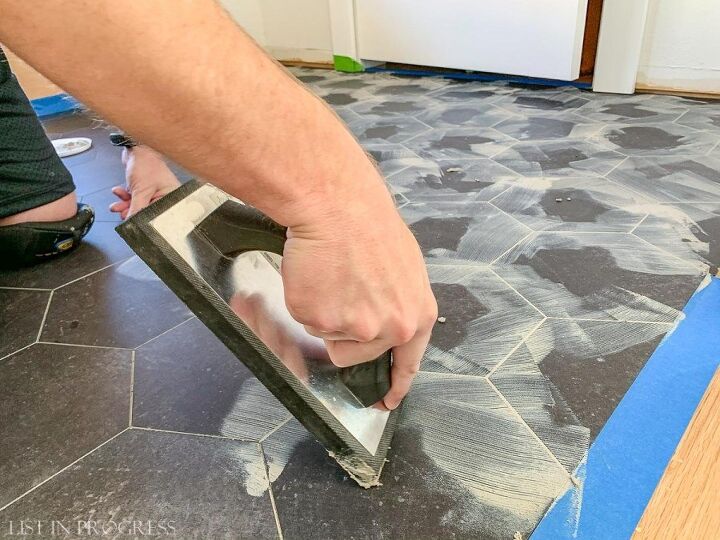 how to install groutable vinyl floor tile, float vinyl tile grout