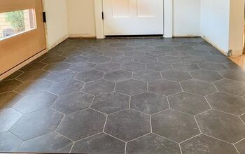 DIY Groutable Vinyl Floor Tile for an Easy Porcelain Dupe