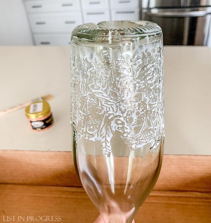 how to apply gold leaf to glass decor
