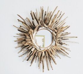 how to make a driftwood sunburst mirror for less then ten dollars