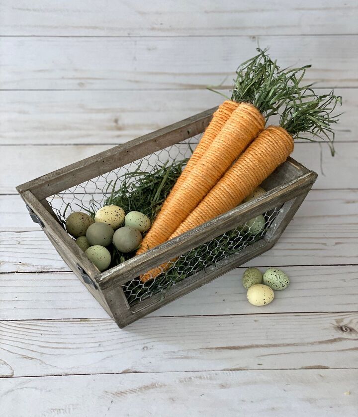 s 20 creative easter ideas you ll need this spring, Dyed twine carrots