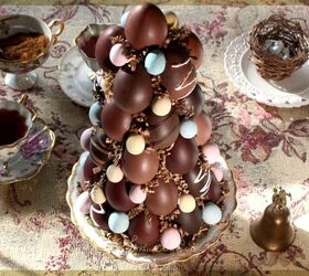 20 ideas creativas de pascua que necesitars esta primavera, Centro de Dulces de Pascua Huevos de imitaci n de chocolate y pastel
