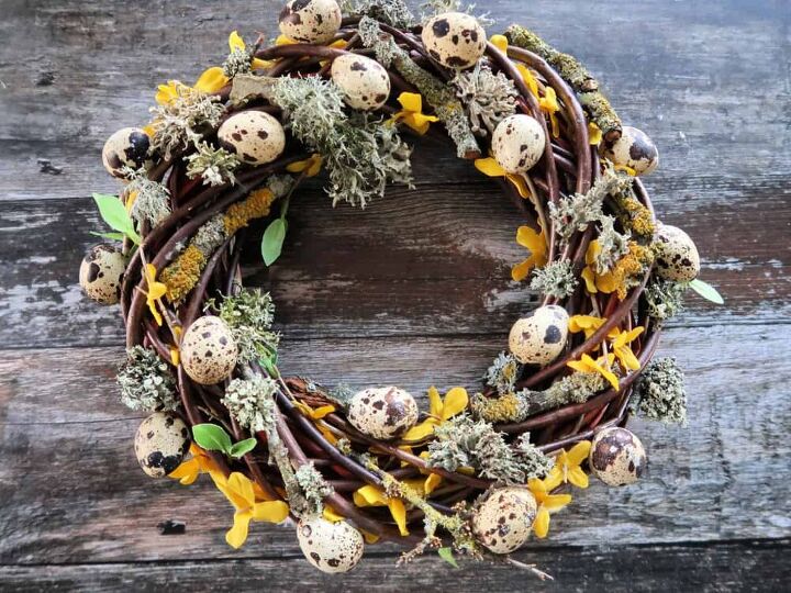 how to make a pretty easter egg wreath