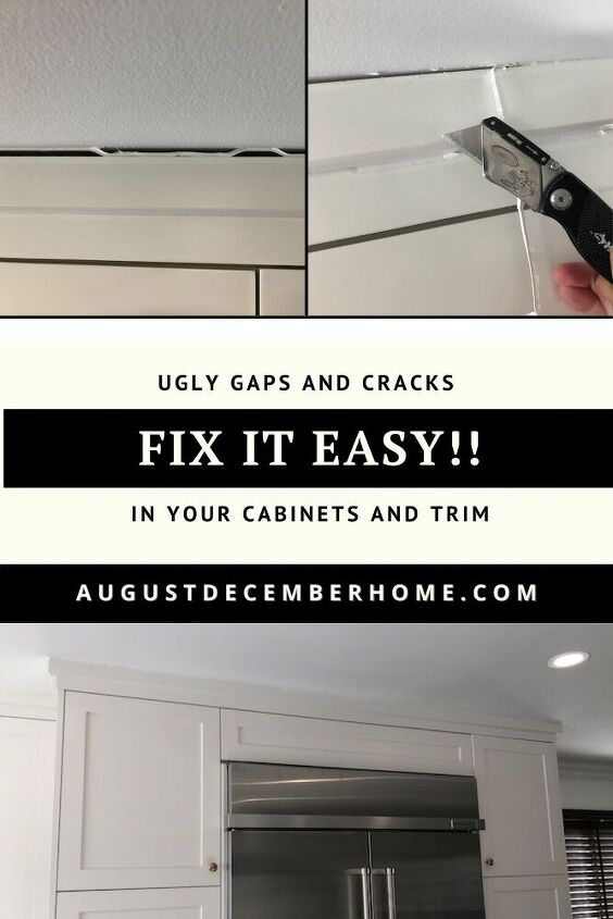 how to fix those ugly gaps in your crown molding and kitchen cabinets