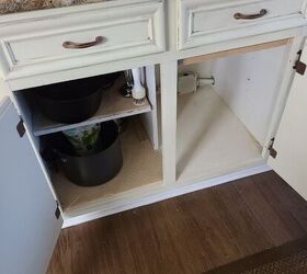 cabinet cookie sheet storage, double cabinet split to two