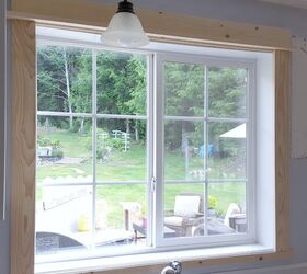 how to easily upgrade a kitchen window diy farmhouse trim for less th