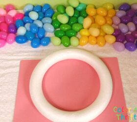 how to create an easy easter egg wreath