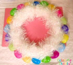how to create an easy easter egg wreath
