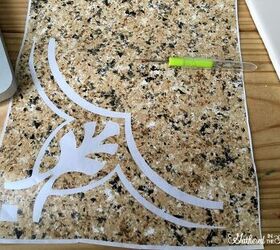 diy stencil tray before after