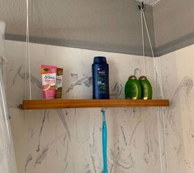 cedar shower shelf