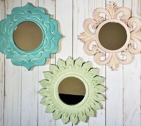 20 pretty dollar tree transformations for you to copy this weekend, Transform a cheap mirror into beautiful farmhouse style decor