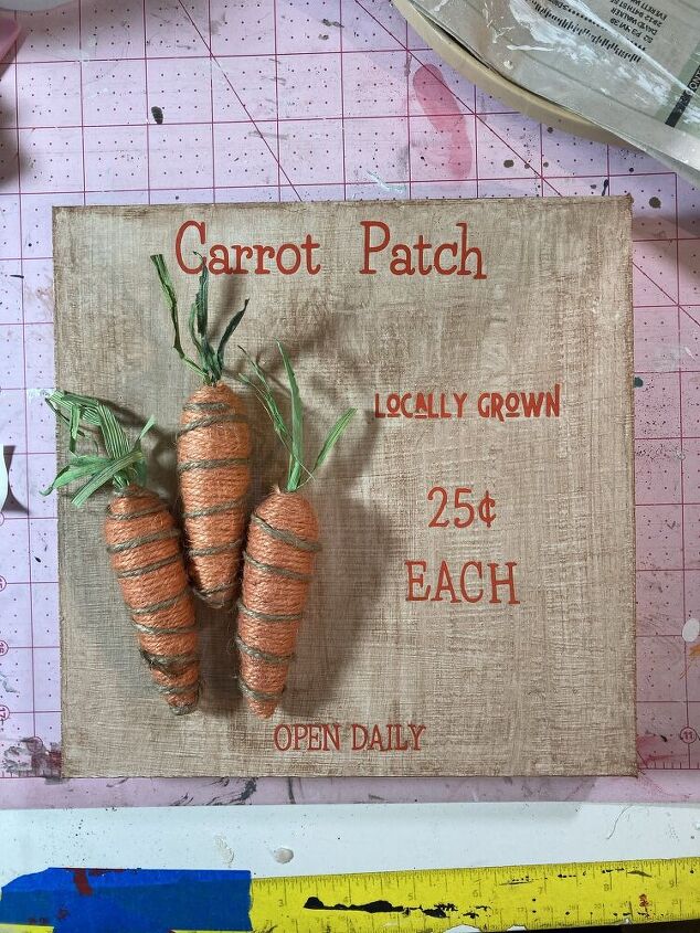 cartel de huerto de zanahorias