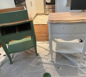 green accent table makeover