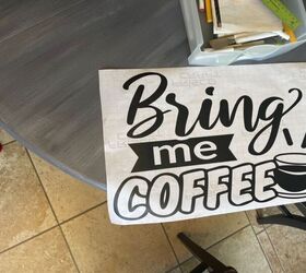 perfectly painted coffee bar, Vinyl cutout