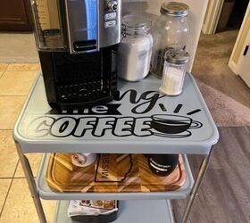 perfectly painted coffee bar, New coffee shelf