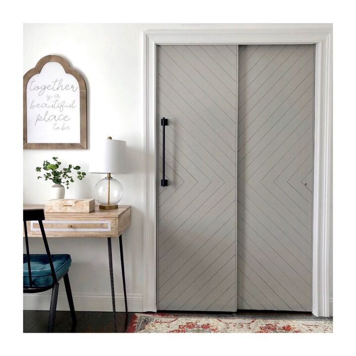 s 16 crazy cool ways people are upgrading their closet space, These shiplap looking closet doors