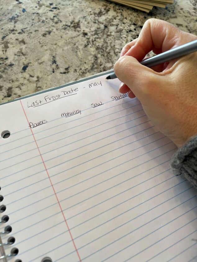 7 sencillos consejos para organizarse antes de empezar a sembrar en el interior, Lleva un cuaderno o diario para tomar notas