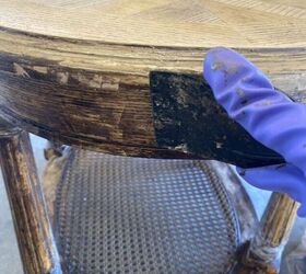 how to strip furniture with citristrip, Another piece in the stripping process