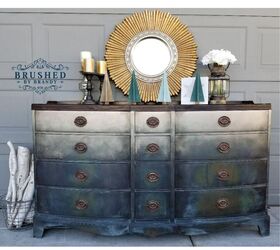 s 15 gorgeous ways to update old furniture without using white paint, Cover it in metallic patina paint