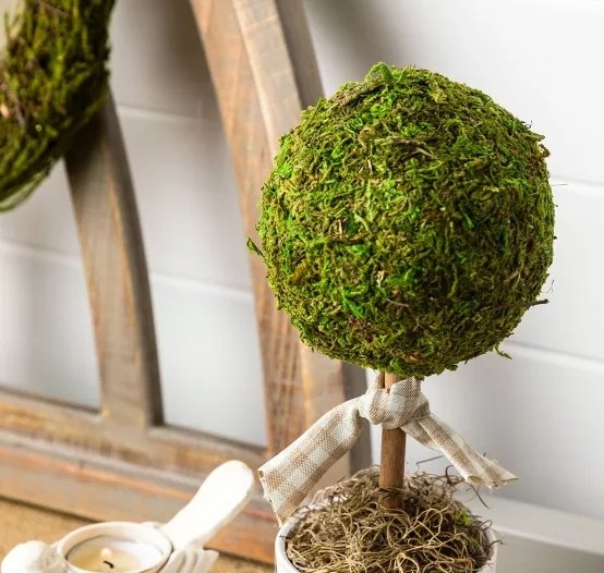 s refresh your decor this month with these 20 colorful spring ideas, Decorative moss topiary balls