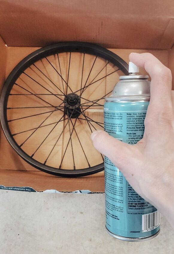 guirnalda de ruedas de bicicleta de bricolaje