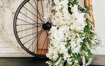 DIY Bicycle Wheel Wreath