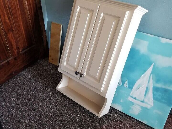 q how do i upcycle this old bathroom cabinet