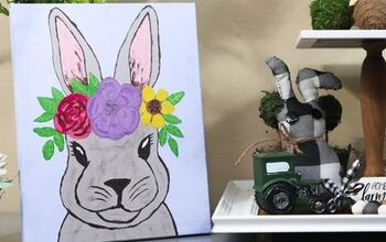 Easy Spring Decor Bunny Painting | Easy Easter Bunny Painting
