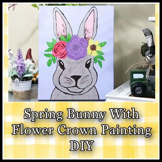 pintura de conejo de decoracion de primavera facil pintura de conejo de pascua