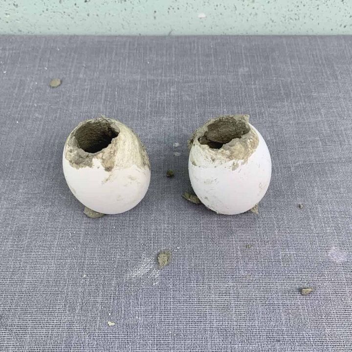 concrete eggshell planters for air plants