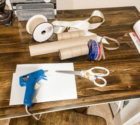 DIY Servilleteros de rollo de papel higiénico de arpillera