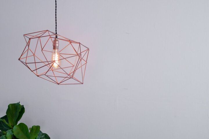 transforma tu espacio con estas 13 ideas de iluminacin baratas que puedes hacer t, DIY L mpara oro rosa