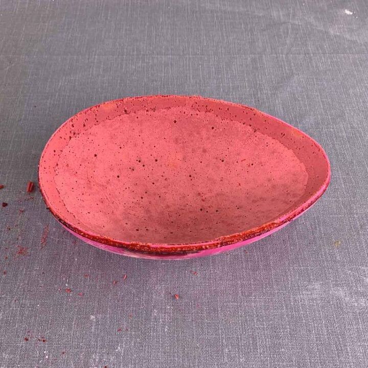 simple colored concrete easter bowl