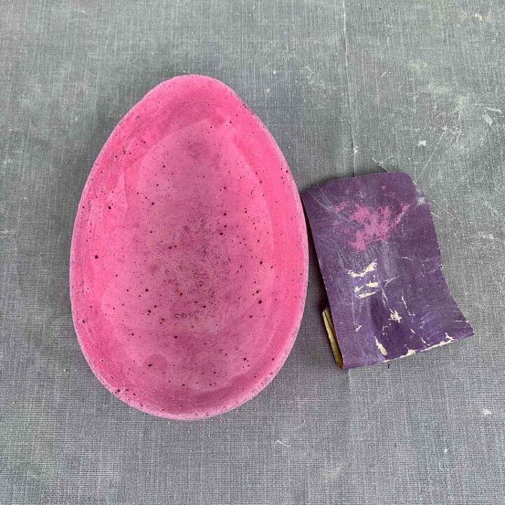 simple colored concrete easter bowl