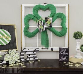 s 17 fun decor ideas for st patrick s day, Festive burlap shamrock wreath