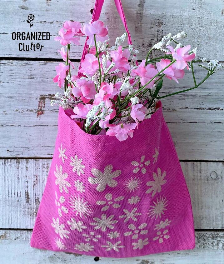 bolsa de decorao de primavera de rvore de dlar com flores artificiais