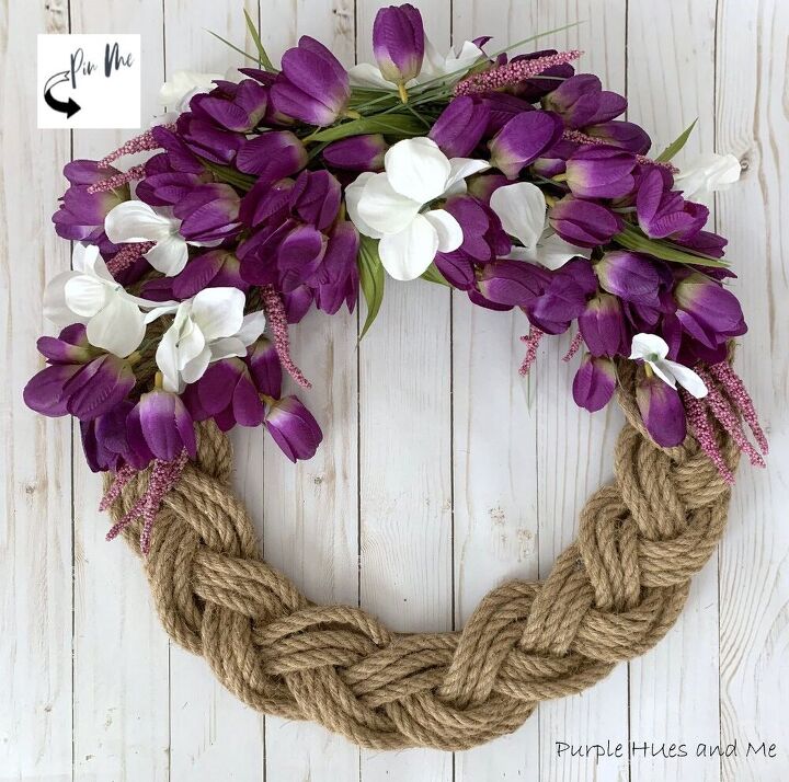 Large spring wreaths for front door with pink tulips and greenery, great for spring and summer