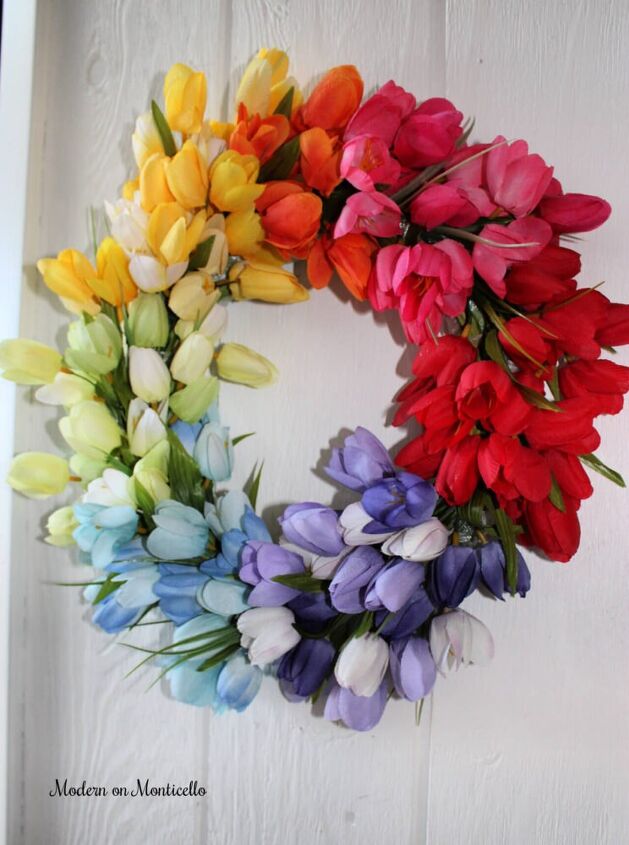 coroas de tulipas primavera